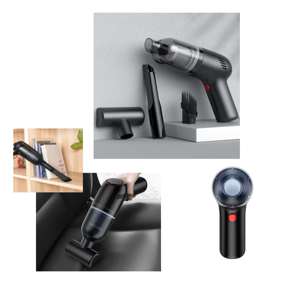Aspirador de mão sem fio da marca Gliving, mini aspirador portátil para limpeza de carros, com design compacto e leve.