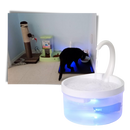 Fonte de água automática para gatos Urbest com luz LED, recipiente para água para manter gatos hidratados e estimulados.