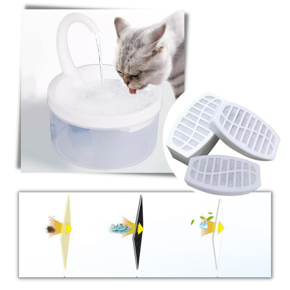 Fonte de água automática para gatos Urbest com iluminação LED, promovendo hidratação fresca e limpa.
