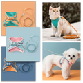 Colete com guia para animais de estimação da Topumt, confortável e ajustável para gatos ou cães.