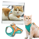 Coleira e guia para animais de estimação Topumt, conjunto com colete para gatos, ideal para passeios seguros e confortáveis.