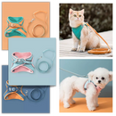 Colete com guia para animais de estimação da Topumt, confortável e ajustável para gatos ou cães.