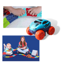 Pista de circuit flexível para carros de brinquedo Yotijar com carros de concha, pista ajustável e colorida para veículos de jogo.
