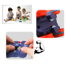 Faixa de circuito em trilhos flexíveis para veículos de brinquedo Yotijar, materiais ajustáveis e compatíveis com carros de brinquedo.