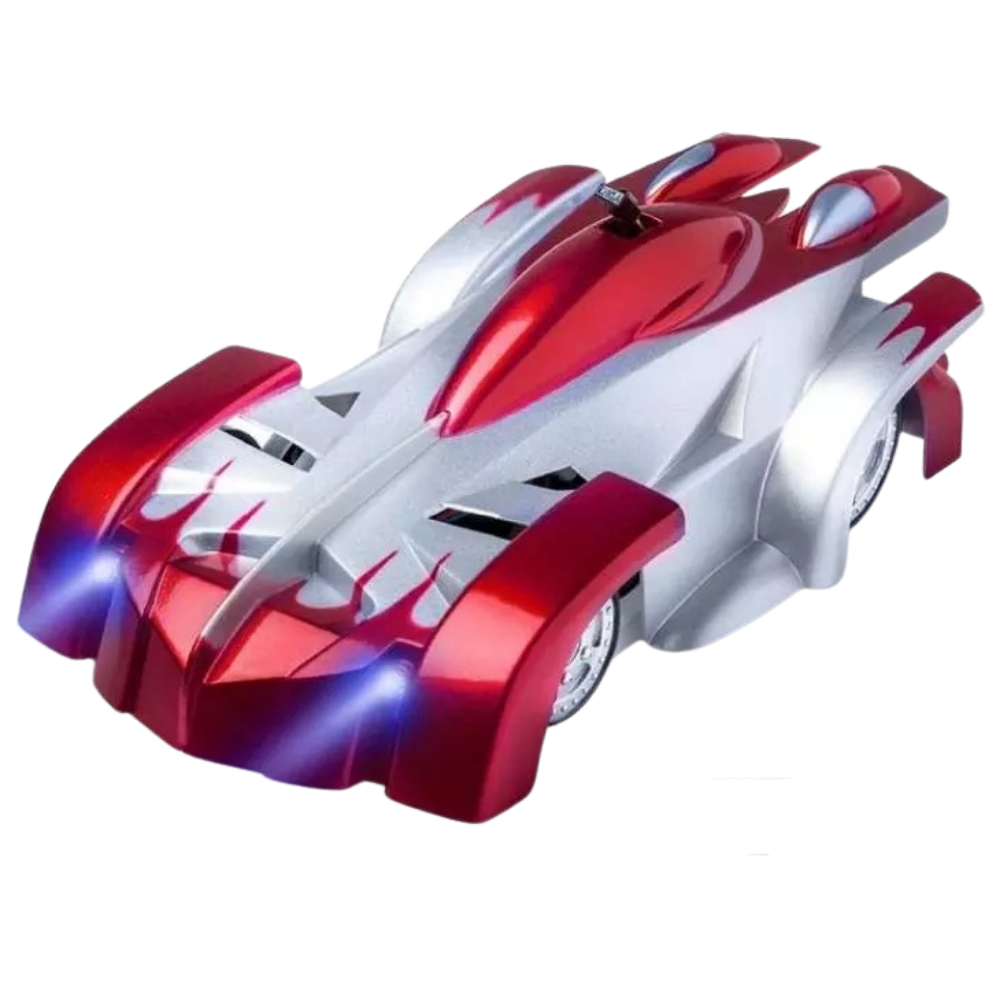 Carro de escalada controlado por rádio Victsing, brinquedo eletrônico vermelho com rodas e detalhes de escalada.