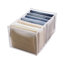Organizador de roupas em malha Pakewalm para calças, com 7 compartimentos para organização eficiente das roupas.