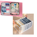 Organizador de roupas em malha Pakewalm, ideal para armazenamento e organização de roupas em viagens ou casa.