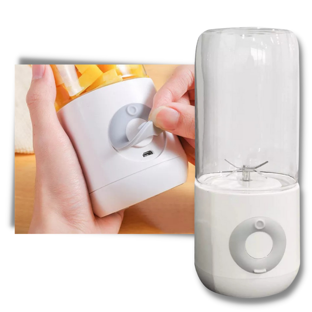 Mini liquidificador portátil Cofest com 6 lâminas para smoothies e ingredientes, eletrodoméstico de cozinha compacto e prático.