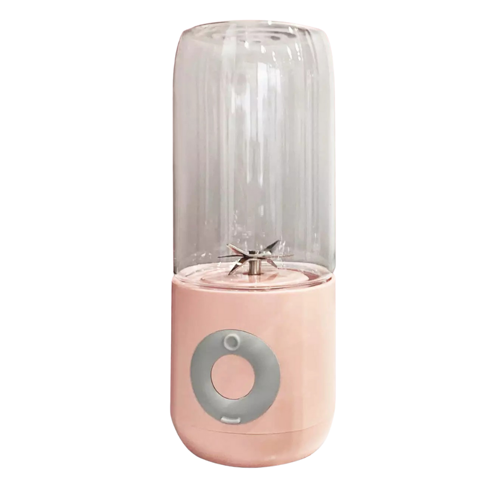 Mini liquidificador portátil Cofest com 6 lâminas, eletrodoméstico de cozinha compacto e colorido rosa para smoothies e molhos.