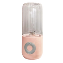 Mini liquidificador portátil Cofest com 6 lâminas, eletrodoméstico de cozinha compacto e colorido rosa para smoothies e molhos.