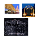 Cortina de luzes decorativas com controle remoto, luminária de LED para ambientes internos e festas.