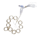 Cortina de luzes com luz branca quente e controle remoto, luminária decorativa para ambientes internos.