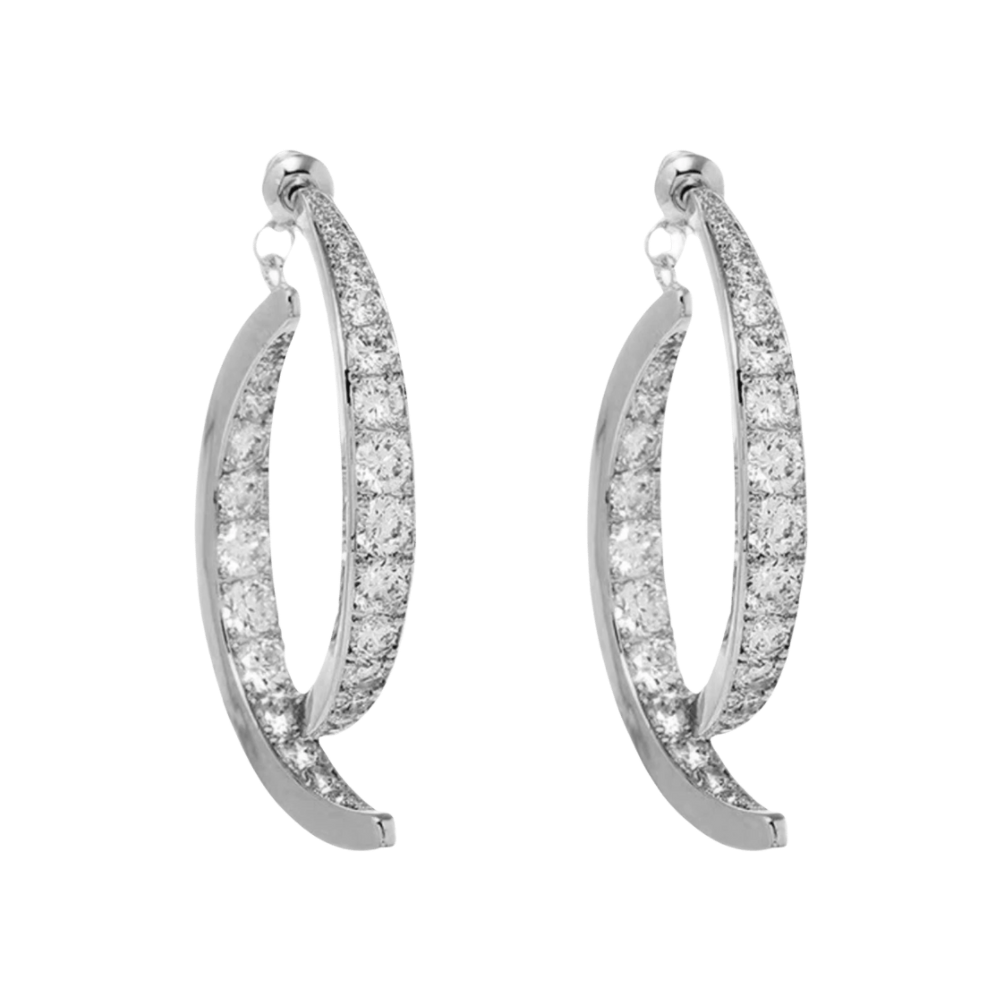 Brincos em forma de curva cruzada dourados e prateados da marca Helevia, estilo delicado e moderno para orelhas.