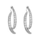 Brincos em forma de curva cruzada dourados e prateados da marca Helevia, estilo delicado e moderno para orelhas.