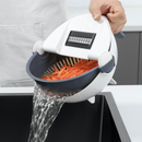 Coupe-légumes 4-en-1 Kogiio, ustensile de cuisine avec différentes lames pour trancher, râper et couper légumes.