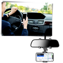 Suporte de telefone para retrovisor de carro Gotd, fixação na parte de trás do espelho para uso com smartphones durante direção.