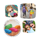 Estojo de óculos de sol infantil da Wellpaid Entity com zíper, em cores divertidas e fofas, ideal para proteger óculos de crianças.