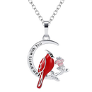 Colar com pingente de cardeal em forma de coração rosa, feito pela marca Ottwn, destaque em joalheria delicada para mulheres.