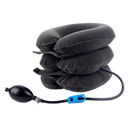 Colar cervical inflável cinza da Amc para suporte e alívio do pescoço, usado em tratamento de dor cervical e cuidados com o pescoço.