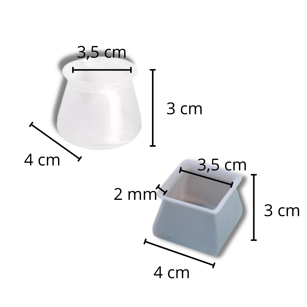 Proteções de silicone para pés de móveis, pacote com 8 unidades, acessórios para mesas da marca Eastjing, em uso em pés de cadeira