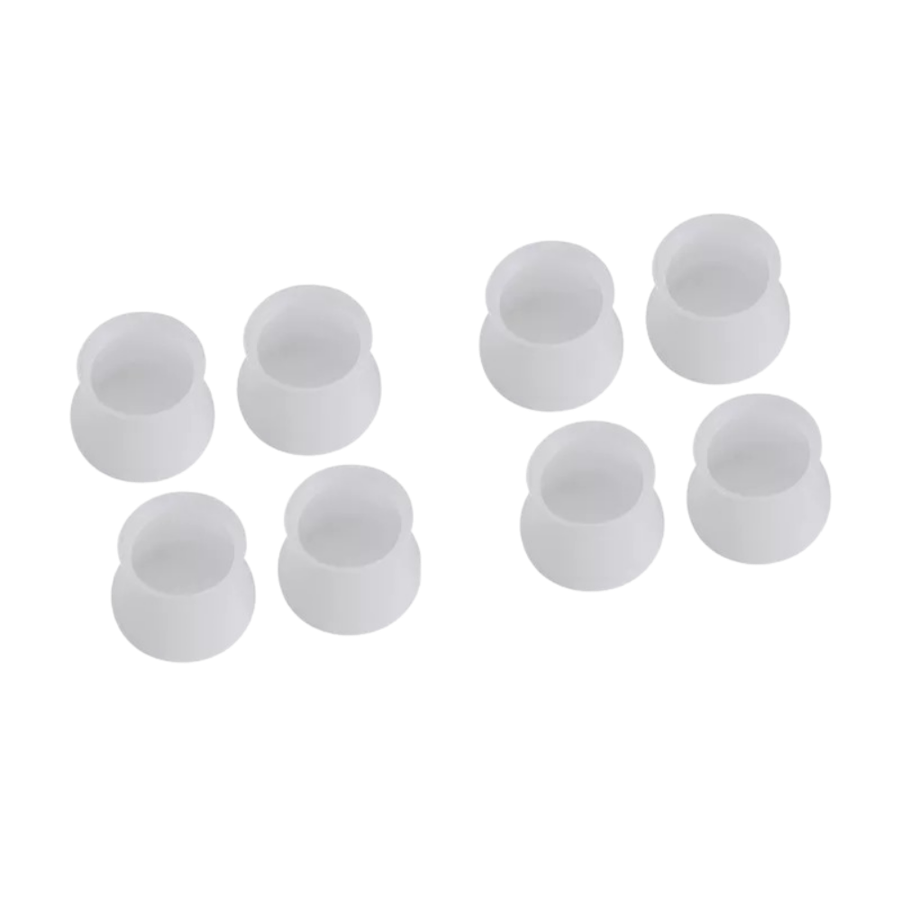 Conjunto de 8 protetores de silicone brancos redondos para pés de móveis, acessórios para mesas da Eastjing.