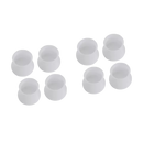 Conjunto de 8 protetores de silicone brancos redondos para pés de móveis, acessórios para mesas da Eastjing.
