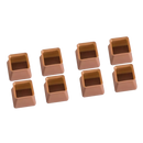 Conjunto de 8 protetores de silicone marrons em forma quadrada para pés de móveis, acessório para mesas da marca Eastjing