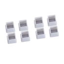 Conjunto de 8 protetores de silicone cinza para pés de móveis em forma quadrada, compatíveis com acessórios de mesa Eastjing