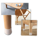 Conjunto de 8 proteções de silicone para pés de móveis Eastjing, acessórios para mesas e cadeiras, protegendo pisos e evitando arranhões.