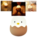 Lâmpada de noite em forma de pintinho da Outdo Electronics, luz LED ajustável com sensor de toque, iluminação suave e portátil