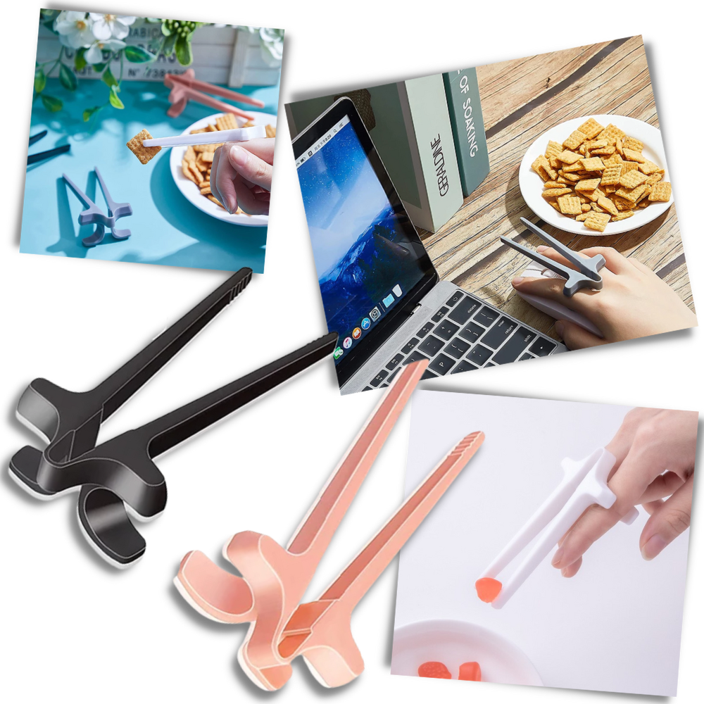 Hashis ergonômicos Yiisu para dedos, utensílios de artes de mesa, com design confortável para facilitar o uso.
