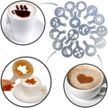 Conjunto de 16 pochoirs para café da marca Eastjing, acessórios para decoração de bebidas de pequeno eletromé