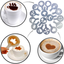 Conjunto de 16 pochoirs para café da marca Eastjing, acessórios para decoração de bebidas de pequeno eletromé