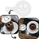 Pochoirs para café Eastjing com 16 peças para decorar bebidas com desenhos de barista em eletrodomésticos de pequeno porte