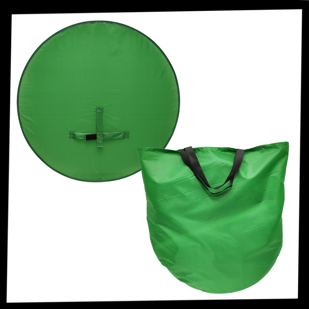 Plano de fundo verde dobrável para cadeira, acessório de vídeo da marca Boobeauty, usado como tela de fundo para gravações.