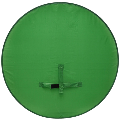 Fundo verde dobrável para cadeira, acessório de vídeo da marca Boobeauty, usado como plano de fundo para gravações.
