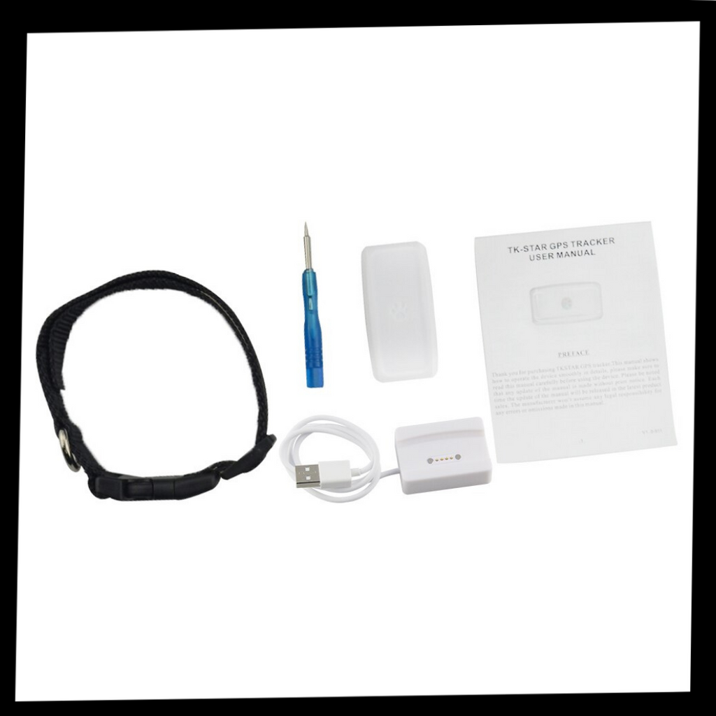 Colar de repérage GPS para cães e gatos da marca Anysun, com dispositivo de localização visível na imagem.