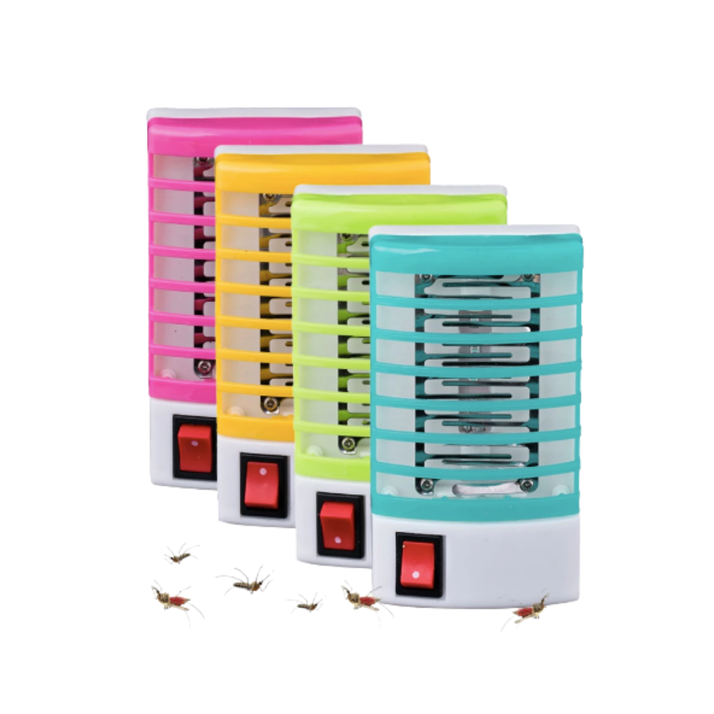 Lâmpada noturna anti-mosquito Sicotas com luz LED compacta para repelir insetos e ajudar na desinsetização.