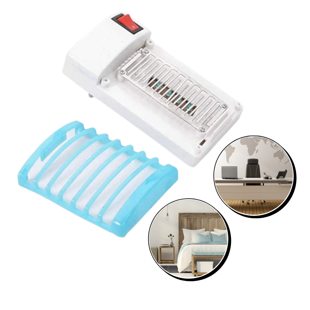 Lâmpada de noite anti-mosquitos Sicotas com design compacto e LED para repelir insetos de forma eficaz.