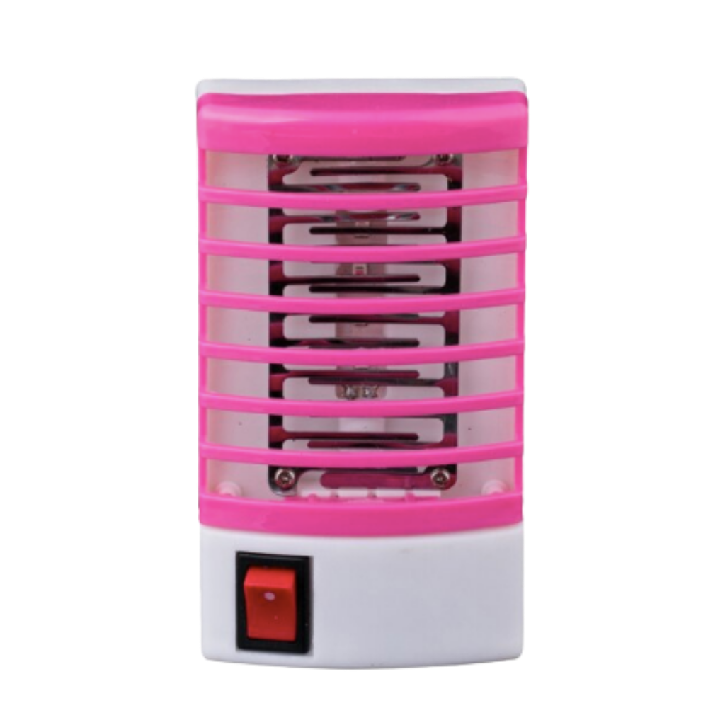 Lâmpada noturna anti-mosquitos Sicotas com luz LED rosa, dispositivo de desinsetização compacto para eliminar mosquitos.