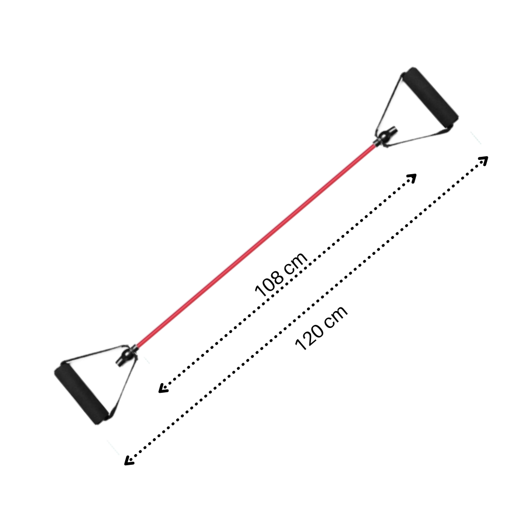 Conjunto completo de 11 faixas de resistência para exercícios, em cores variadas, ideal para treinos de força e flexibilidade.