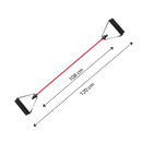 Conjunto completo de 11 faixas de resistência para exercícios, em cores variadas, ideal para treinos de força e flexibilidade.