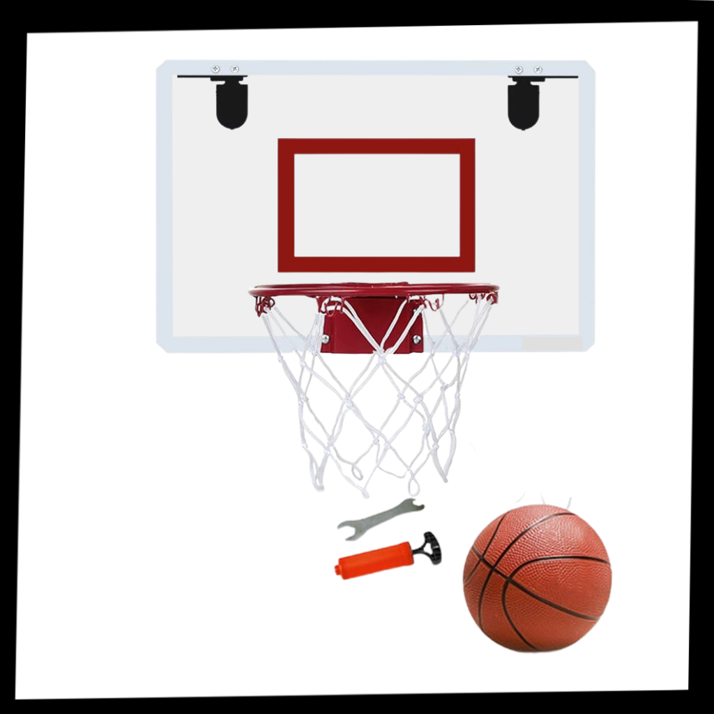 Conjunto de mini cesta de basquete Gosports com bola de basquete, ideal para jogos internos e diversão em ambientes fechados.