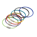 Conjunto de 20 porta-chaves em fio de aço flexível da Sunshine, design criativo e resistente para chaves e acessórios.