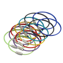 Conjunto de 40 porta-chaves em fio de metal flexível da marca Sunshine, em cores variadas e design criativo.