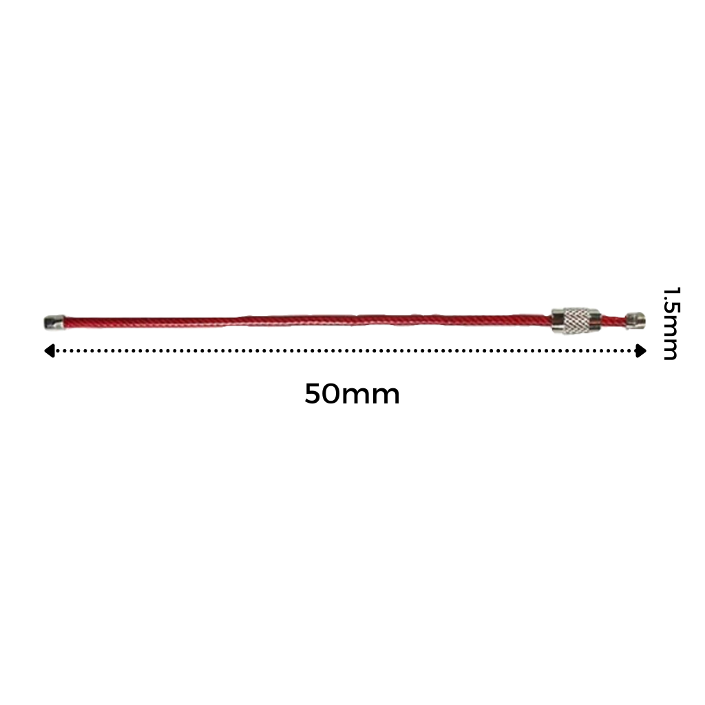 Chaveiro de metal flexível da Sunshine com fio de aço colorido, preso em uma superfície criativa e moderna.