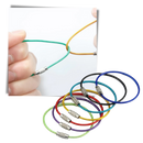 Chaveiro Sunshine de arame metálico flexível com cores criativas, resistente e fácil de usar, ideal para prender chaves.