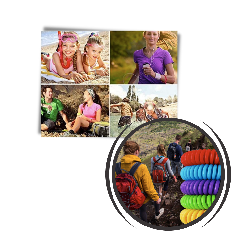 Pulseiras antimosquito Peralng, 10 peças, repelente natural sem DEET, ideal para camping e atividades ao ar livre.