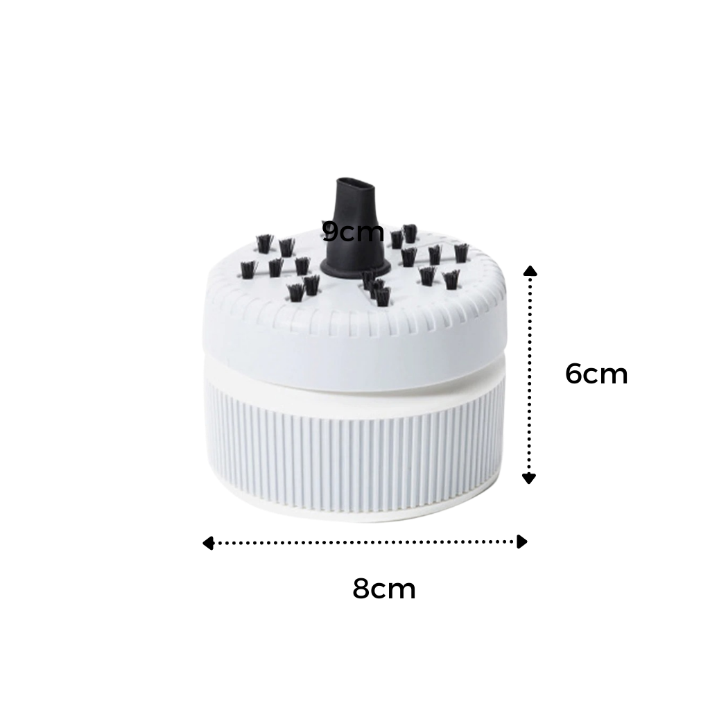 Aspirador de escritório Zoiuytrg para limpeza de mesa, compacto e portátil, com design moderno e eficiência na sucção de sujeira.