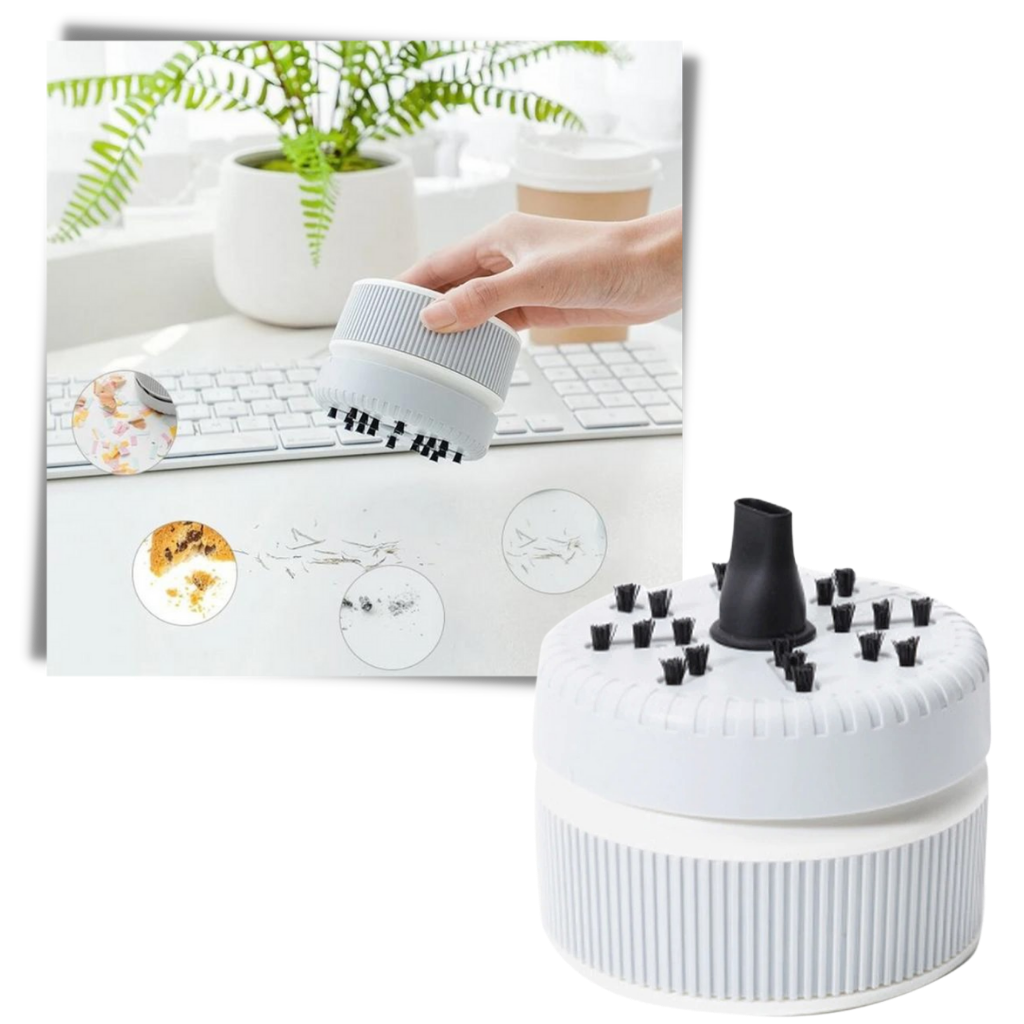 Aspirador de escritório Zoiuytrg para limpeza de mesa e superfícies, compacto e eficiente, com design moderno e prático.